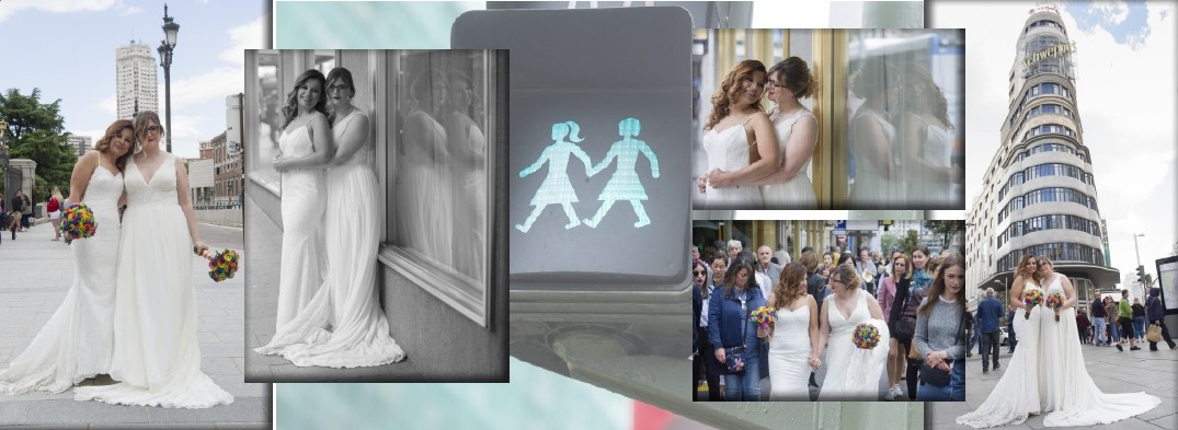 maquetación de boda, boda de chicas en madrid